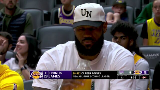NBA季前赛：国王vs湖人第1节中文解说回放