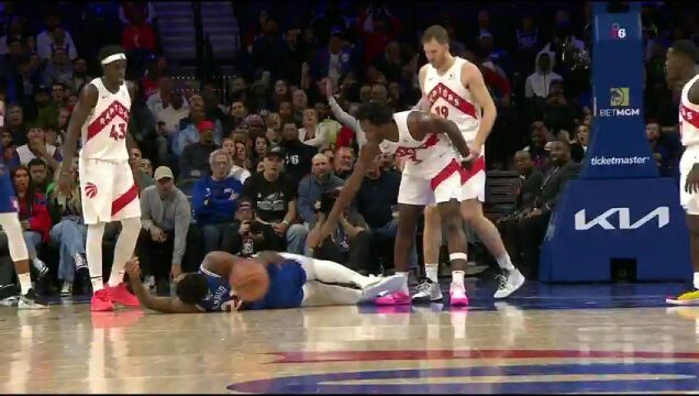 NBA常规赛：猛龙vs76人第4节英文原声回放