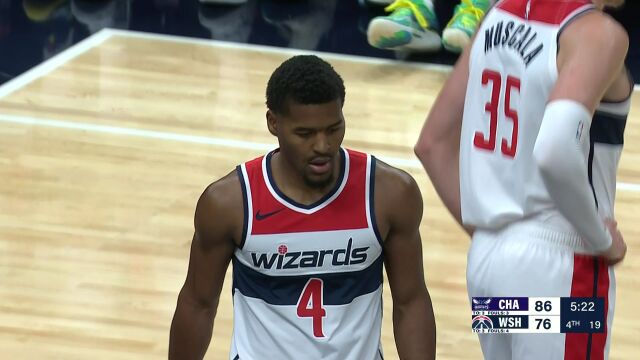 NBA季前赛：黄蜂vs奇才第4节英文原声回放