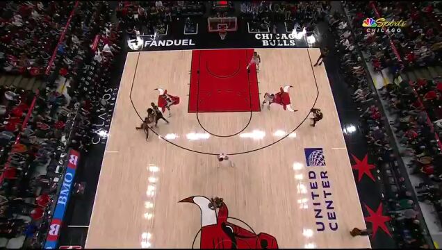 NBA常规赛：爵士vs公牛第1节英文原声回放