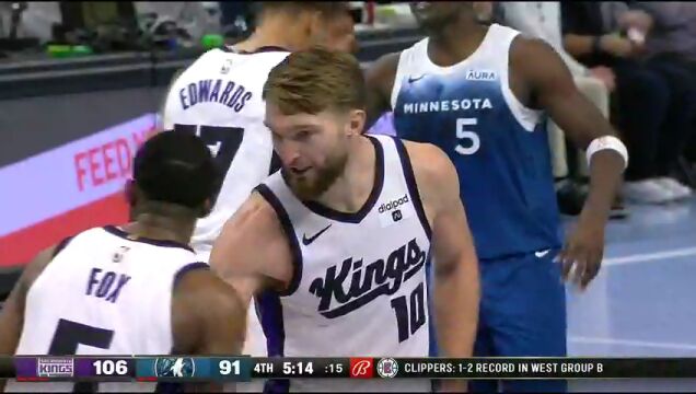 NBA季中锦标赛小组赛：国王vs森林狼第4节中文解说回放