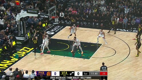 《NBA全场集锦》球队老大亲自执行第一攻 马尔卡宁后仰跳投击碎杜兰特