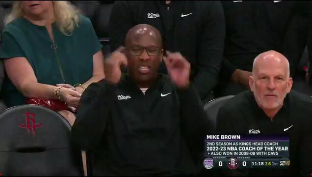 NBA常规赛：国王vs火箭第1节英文原声回放