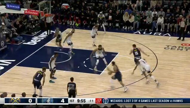 掘金vs森林狼第1节英文原声回放