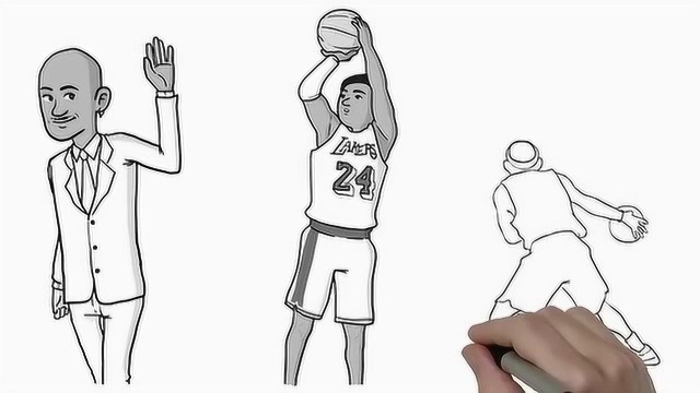 篮球运动员背影简笔画图片
