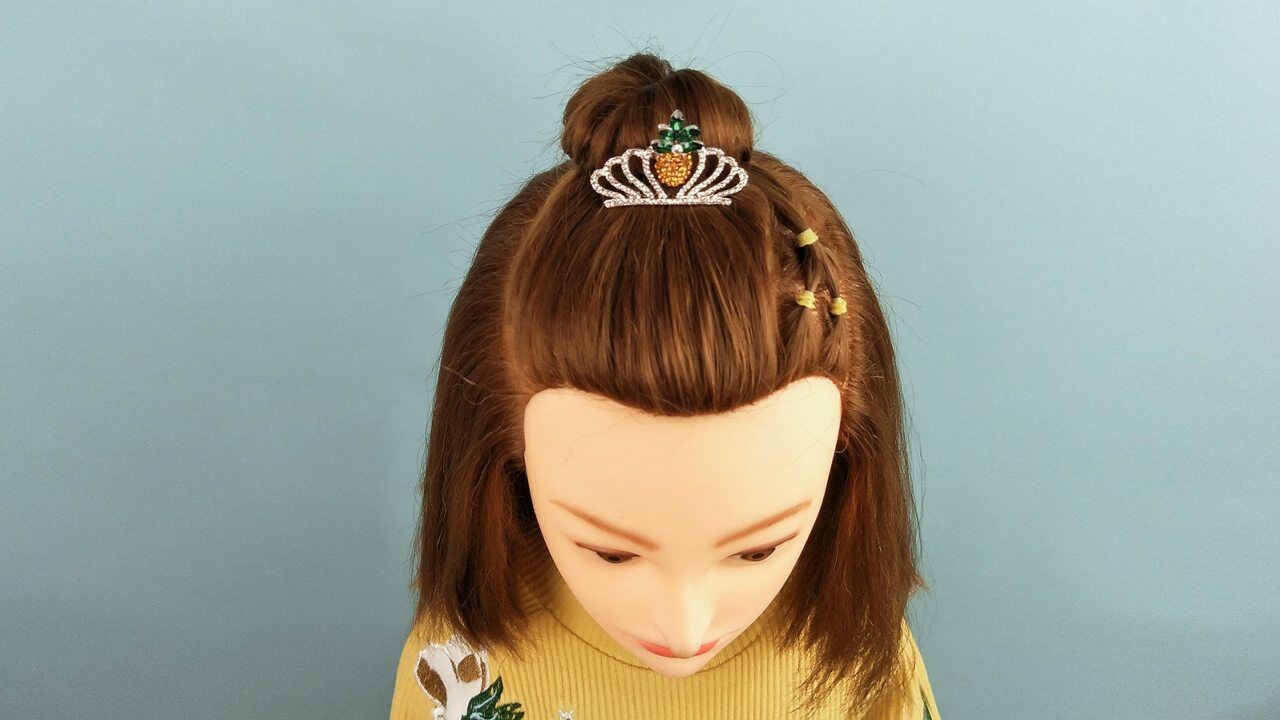 适合戴皇冠的发型小女孩短发可爱发型