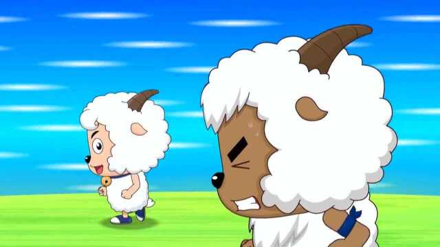 喜羊羊和沸羊羊赛跑快到终点时候喜羊羊鞋子掉了