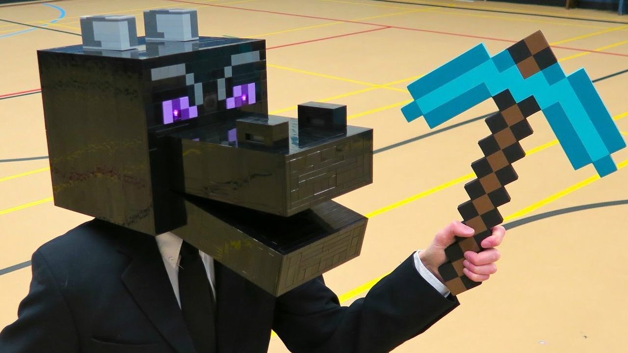 我的世界:乐高版 制作好玩的末影龙头,现实世界版