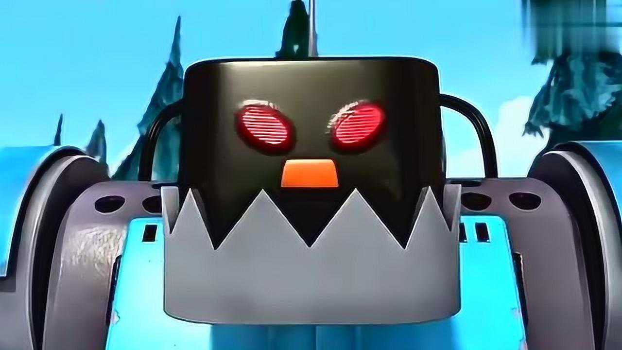 熊出没熊大熊二勇斗光头强的伐木机器人