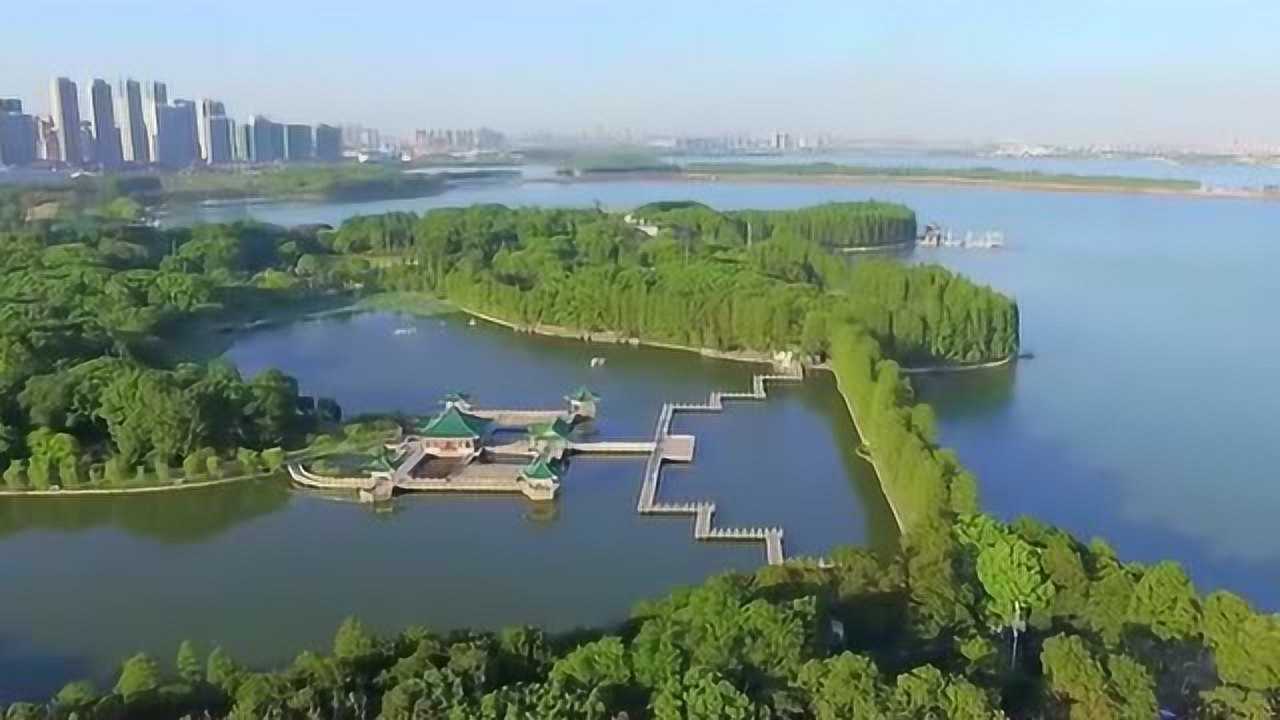 航拍大武汉东湖风景,一切都是那么的安静祥和,那么美丽_高清1080P在线观看平台_腾讯视频