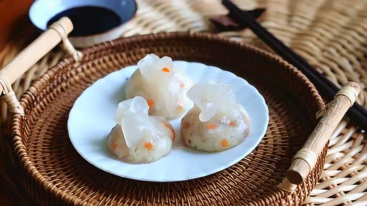 水晶烧麦晶莹剔透看着太有食欲啦