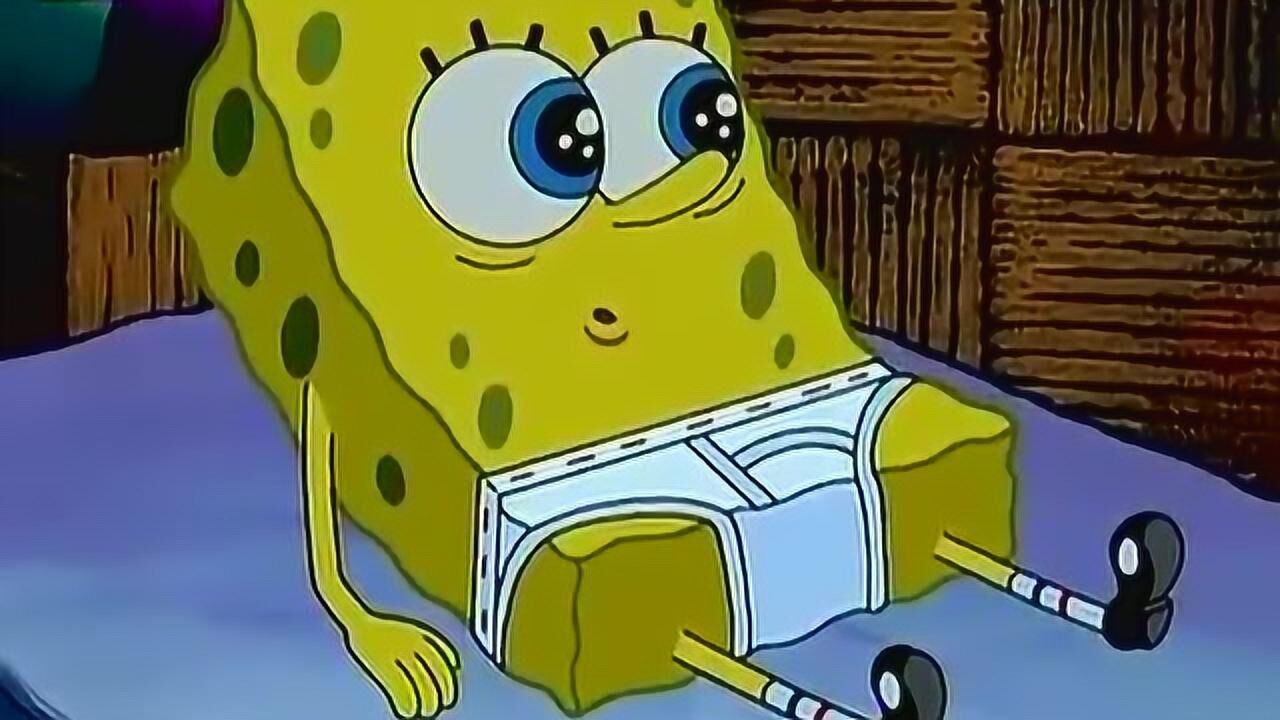 海绵宝宝:海绵宝宝躺在床上不知道在想什么呢