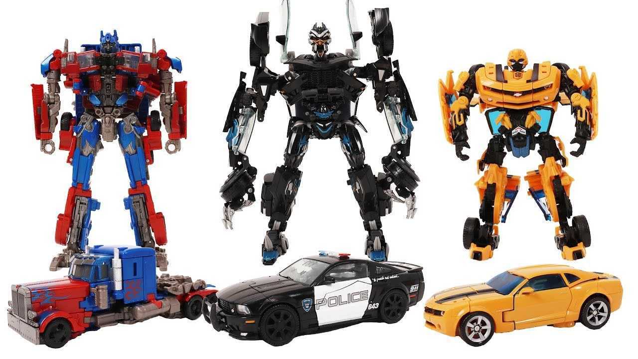 益智玩具:643黑色警车变形金刚