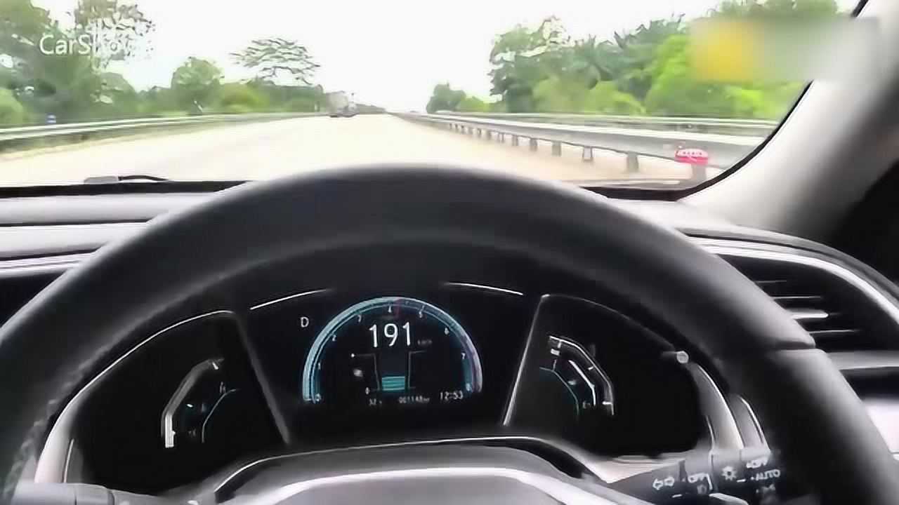 思域高速跑到200公里的时速后才知道本田15t发动机到底有多牛