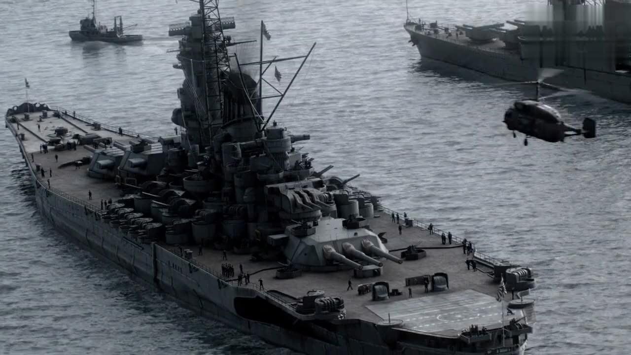 美剧《高堡奇人》片段:日本大和号战列舰和航母驶过金门大桥_腾讯视频