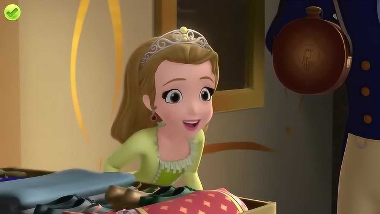 小公主苏菲亚安柏好像看到了让她惊喜的东西