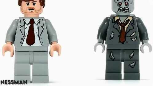 乐高玩具人仔普通vs僵尸版真是太炫酷啦