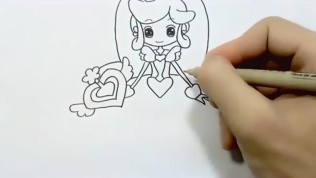 漂亮的小花仙千韩简笔画,关键小朋友喜欢,儿童简笔画视频教程!