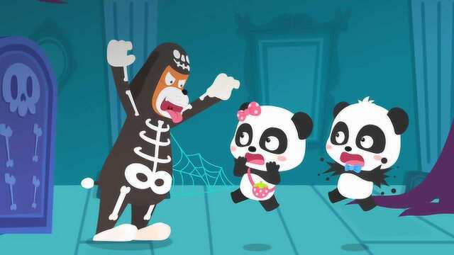 宝宝巴士万圣节—鬼屋探险,虚惊一场,原来是伙伴们化妆假扮吓唬人