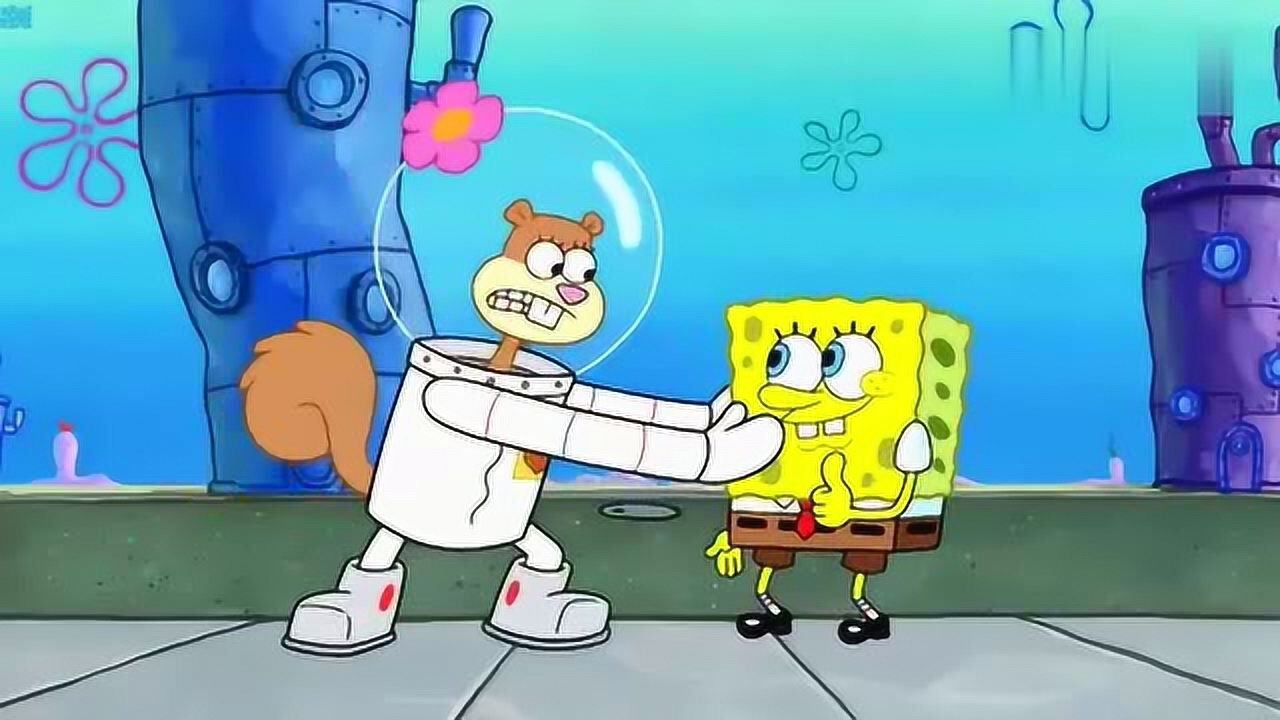 海绵宝宝变身点赞狂魔,甚至把手插进珊迪的衣服里点赞