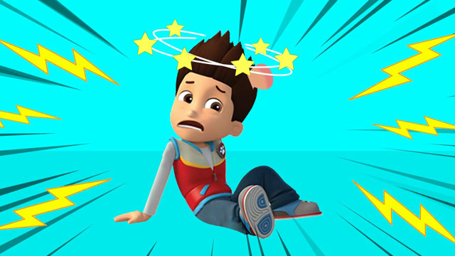 汪汪队立大功的莱德队长受伤脑袋上起了个大包