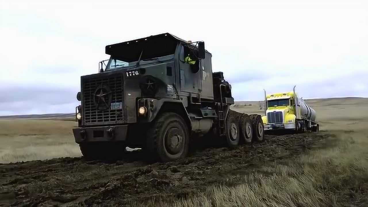 6x6越野车轱辘,原油运输卡车恢复通行