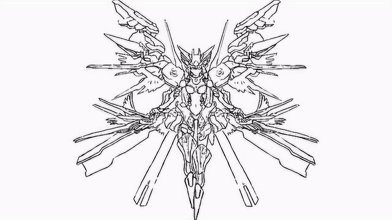一分钟简笔画这样的机甲美女应该怎么画呢