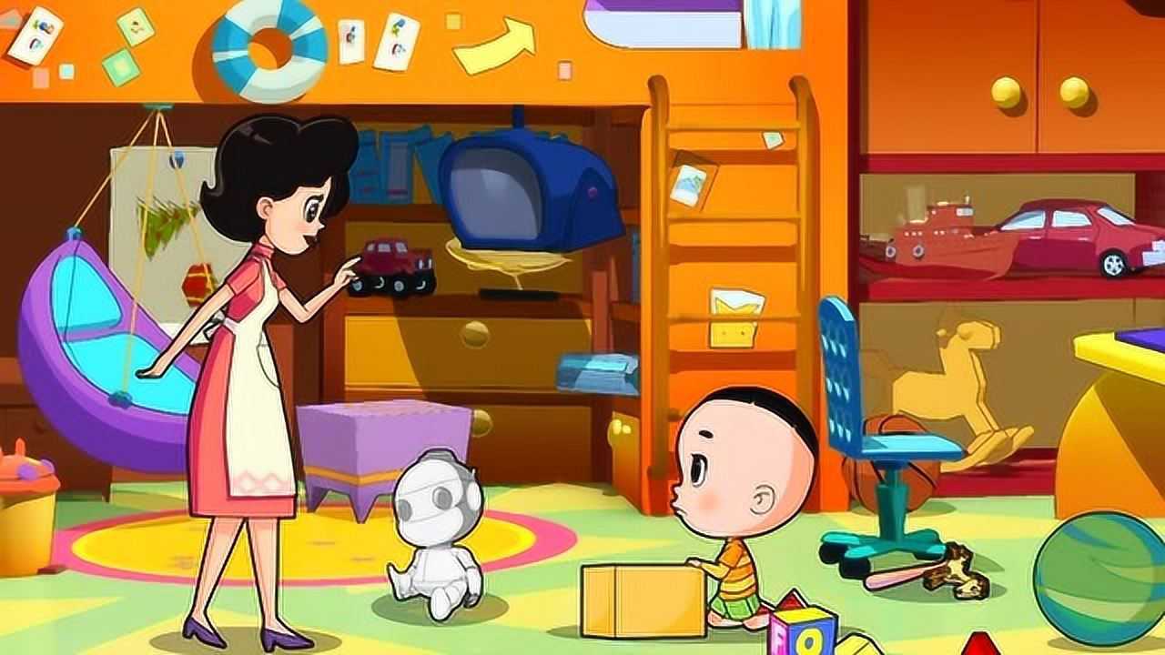 大头儿子觉得围裙妈妈今天好奇怪家里被他弄得乱七八糟也没发火