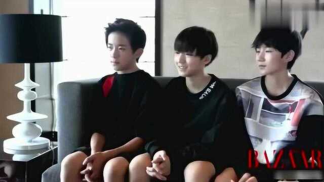 TFBOYS《时尚芭莎》采访:三小只采访好好玩,小眼神各种慌乱!