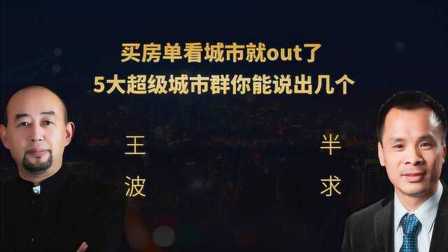 半求 买房单看城市就out了 5大超级城市群你能说出几个