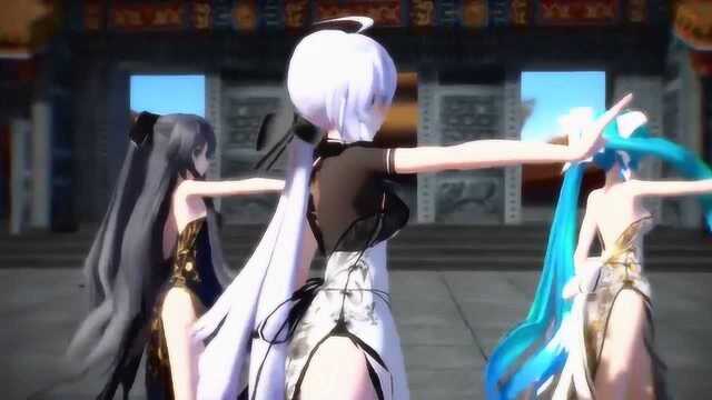 一骑当千,初音巡音洛天依弱音乐正绫,高级渲染MMD3D