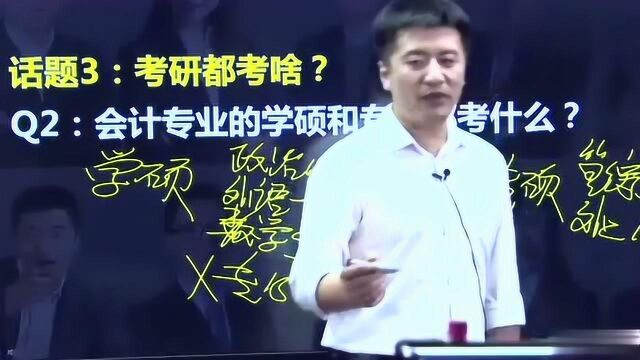 神段手张雪峰:会计的“学硕”和“专硕”该考哪个?张老师告诉你,安排