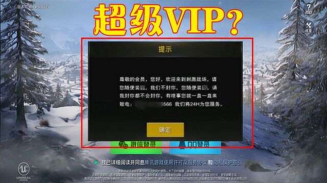 刺激战场:游戏中出现终极至尊VIP?系统竟然提示永不封号!