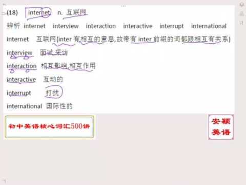构词法记单词——初中英语常见前缀inter串记单词
