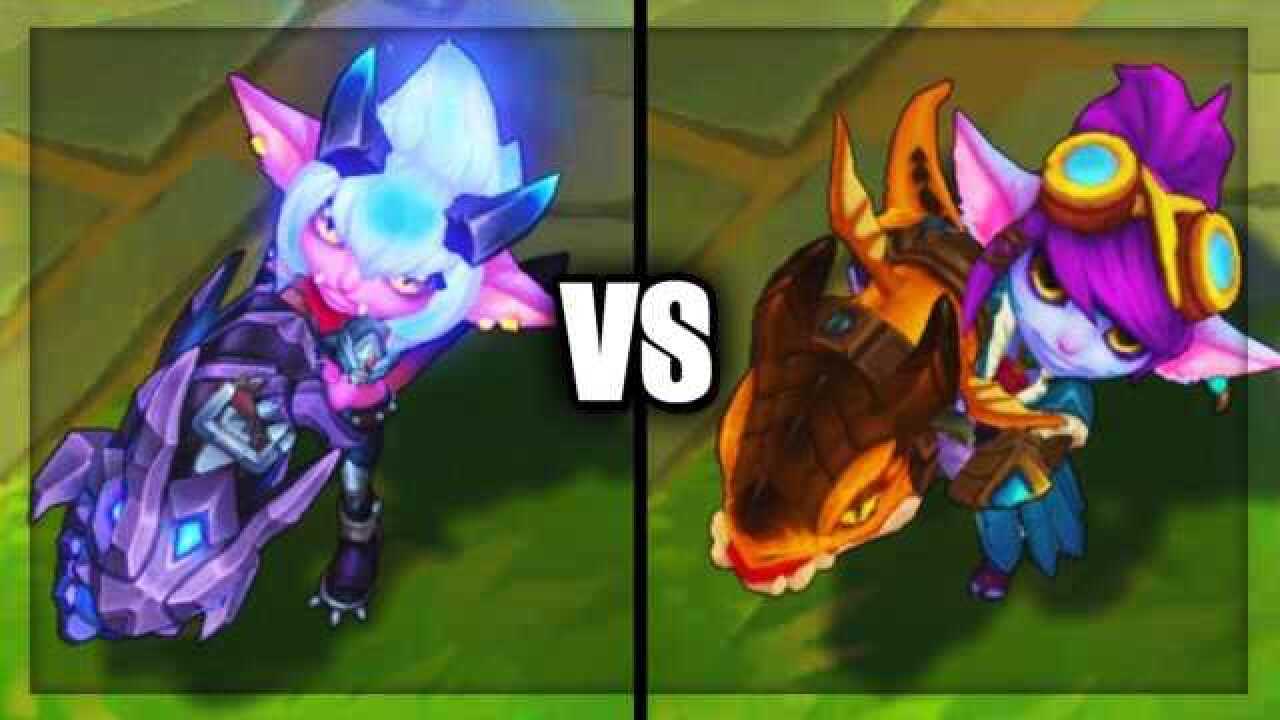 麦林炮手崔丝塔娜皮肤对比小恶魔vs驯龙炮手