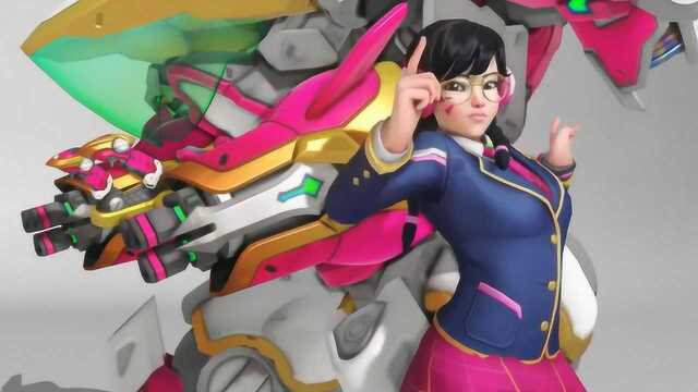 守望先锋D.va “青春校园” 特写,有点土但忍不住还是爱!