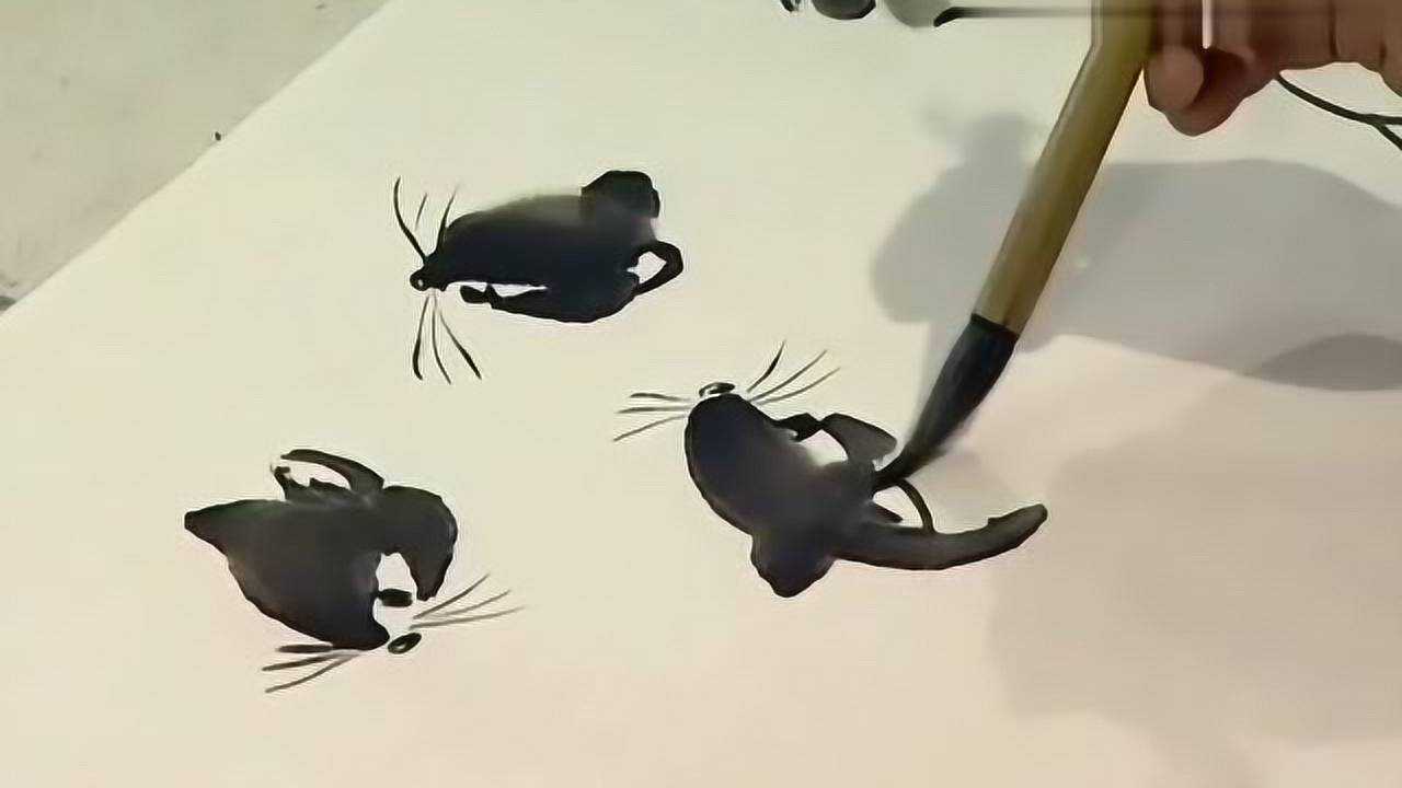 国画教学徐湛老师教学松鼠的画法画上身子更是栩栩如生