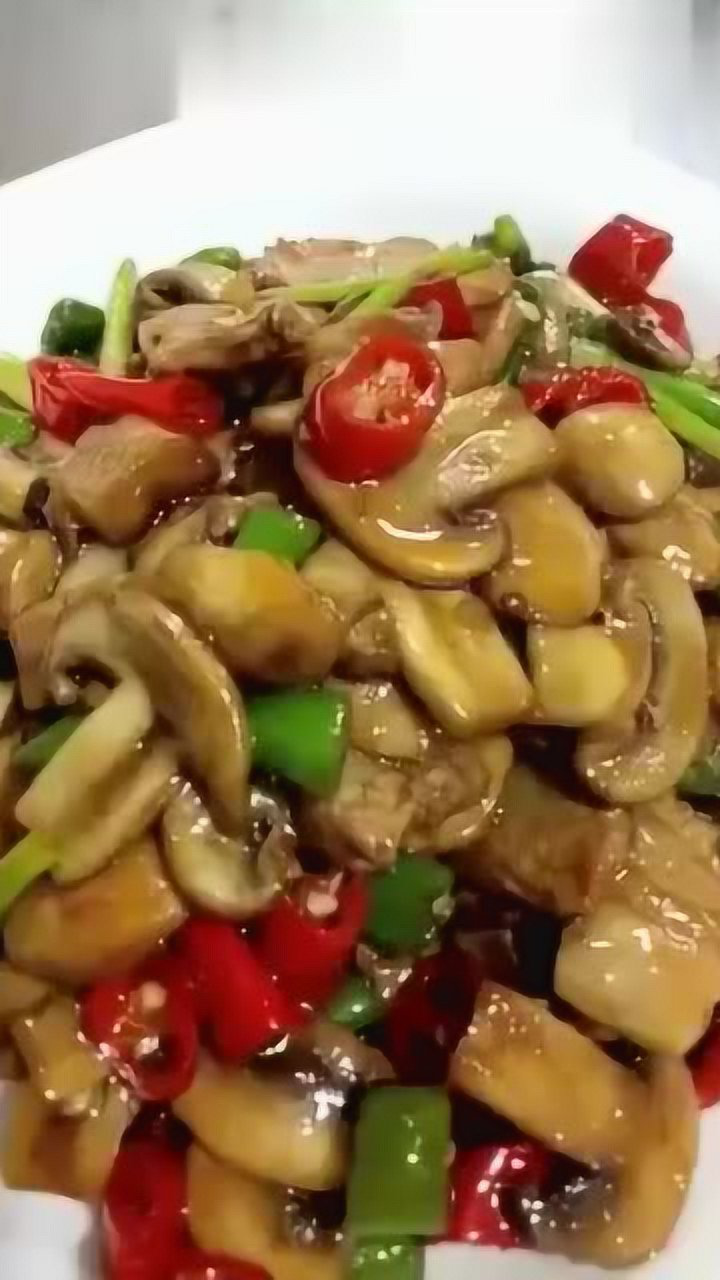 蘑菇炒肉,东北菜传统做法