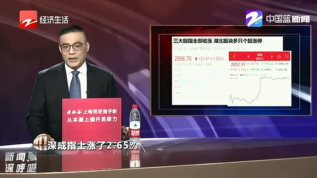 三大股指全部收涨 湖北板块多只个股涨停