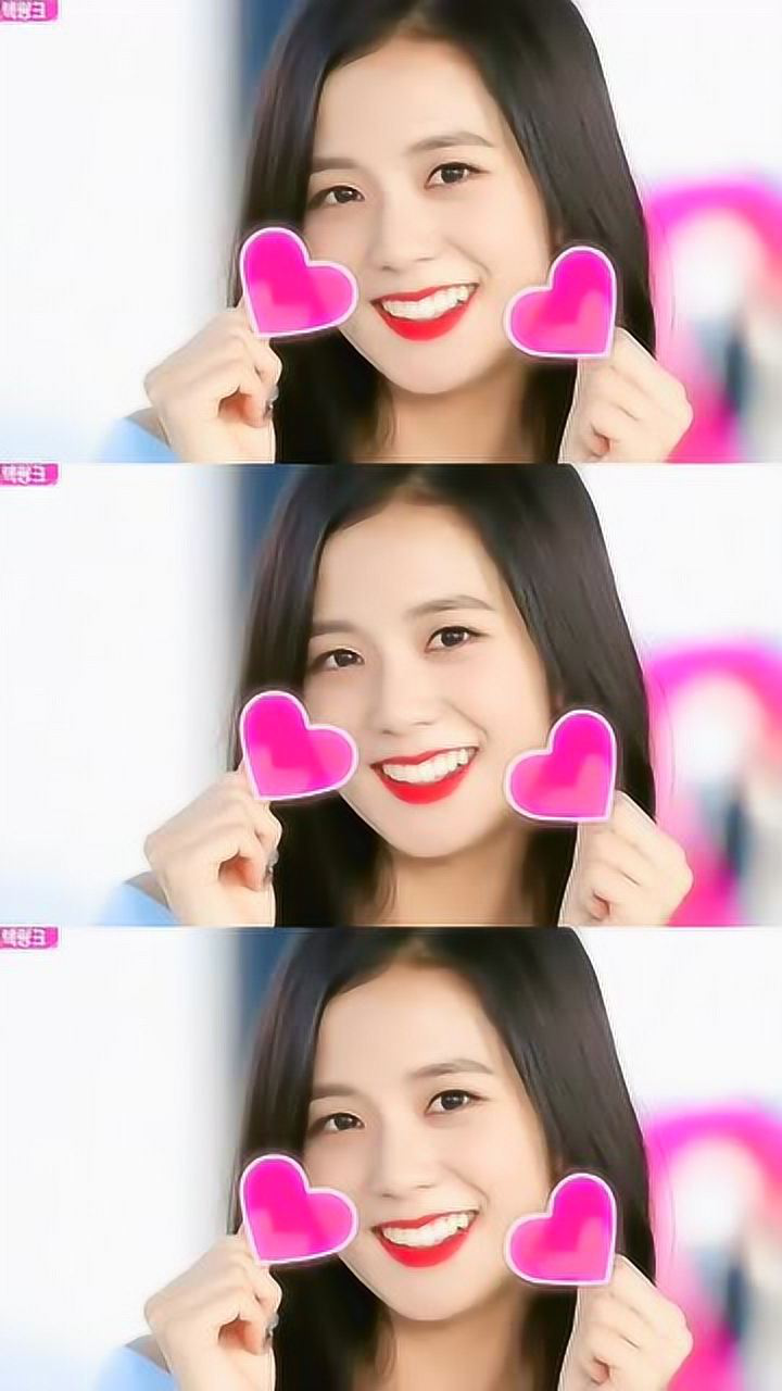 金智秀jisoo,欧尼笑起来连嘴型都是爱心的形状!