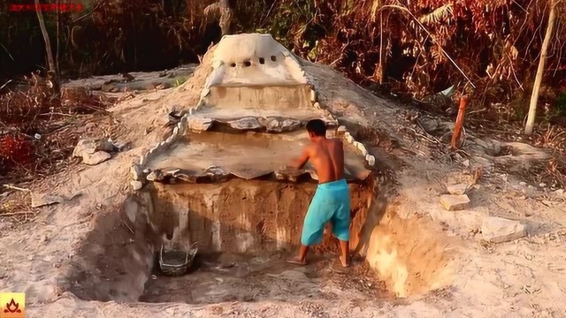 荒野哥:野外建造养鱼池,假山瀑布一应俱全,鱼儿在里面畅游!