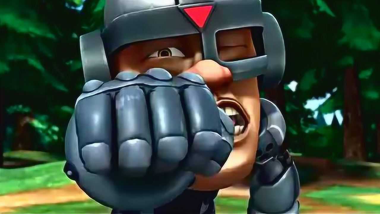 熊出没中光头强超牛的装备大树小树全撂倒暴打熊大熊二