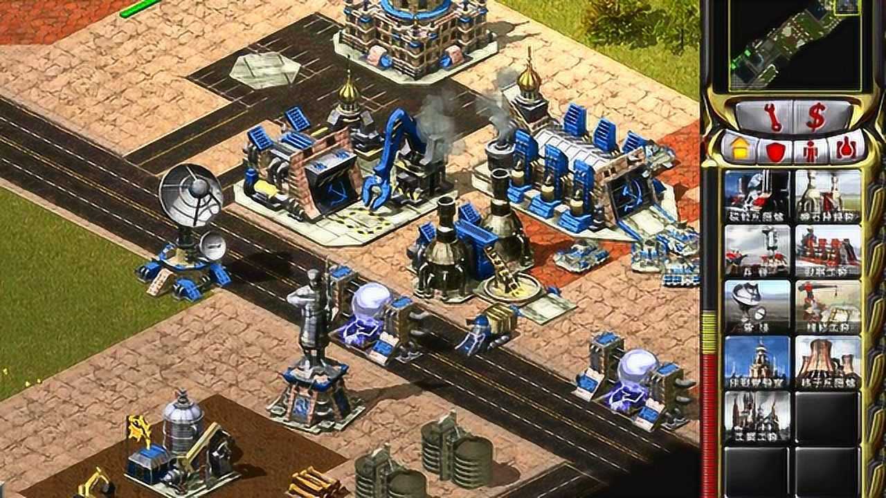 红警2开局速推对面,点掉对面基地,就是爽