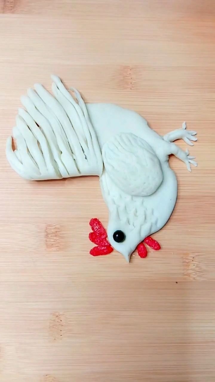做一个大公鸡造型的面食,这个教程你学会了吗?