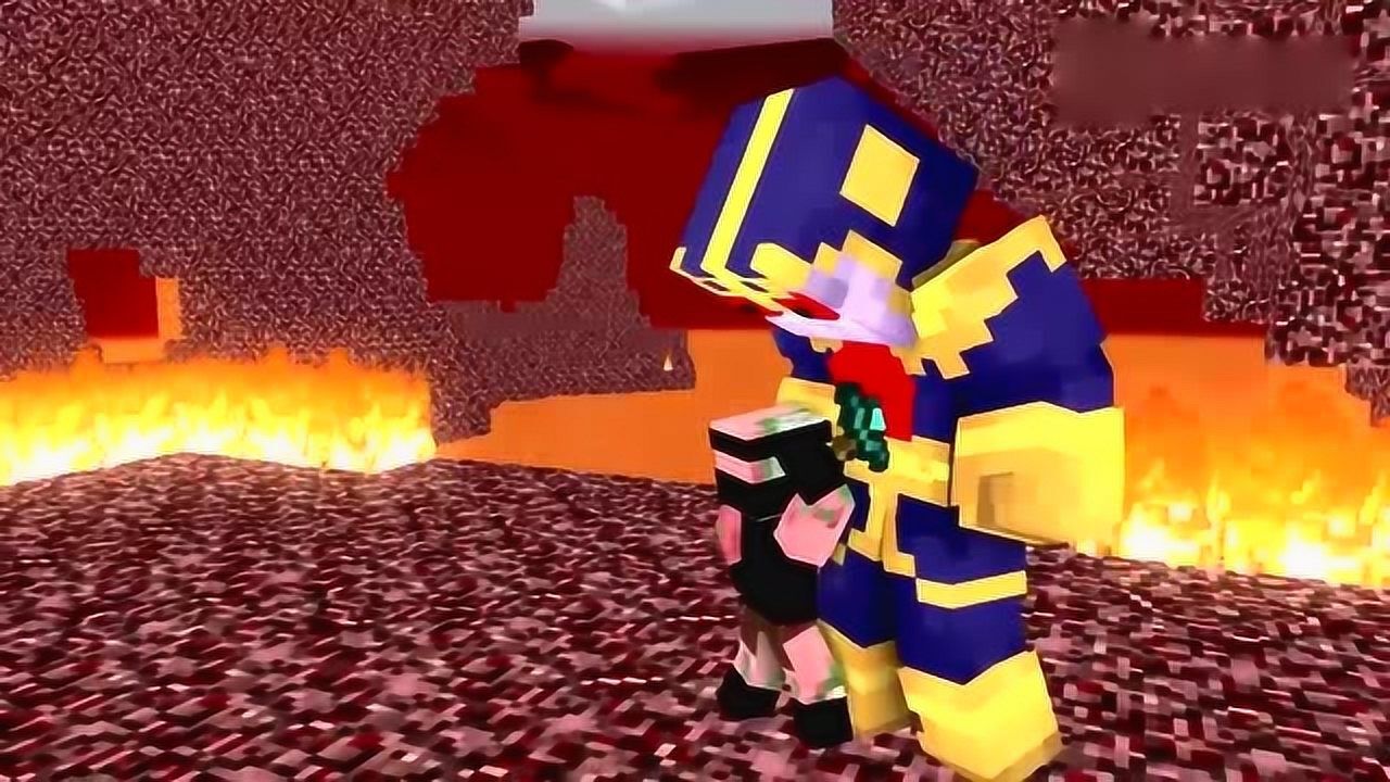 Minecraft动画《忍者僵尸猪》,僵尸猪变忍者之神战灭霸救him!_腾讯视频