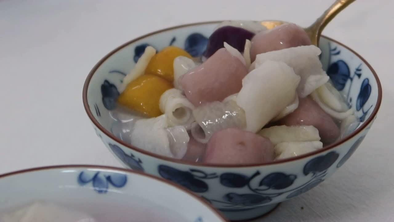 在春天做一碗美味的潮汕姜薯芋圆