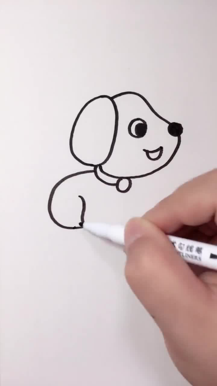 怎样画小狗图片