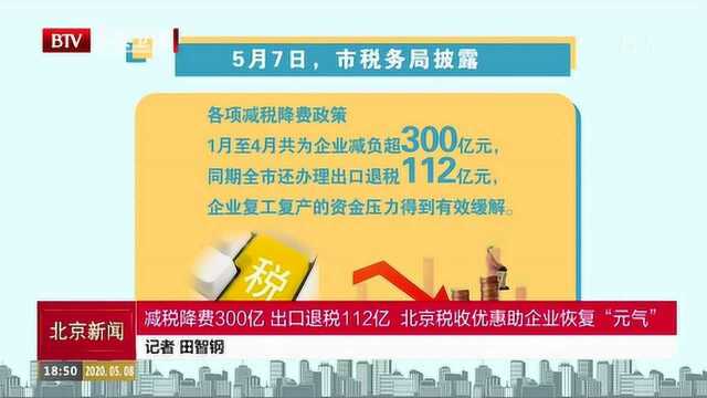 减税降费300亿 出口退税112亿 北京税收优惠助企业恢复“元气”