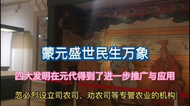 忽必烈设立农司机构,编辑《农桑辑要》颁行全国,极大地促进民生