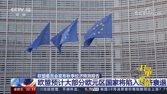 欧盟委员会:预计大部分欧元区国家将陷入经济衰退